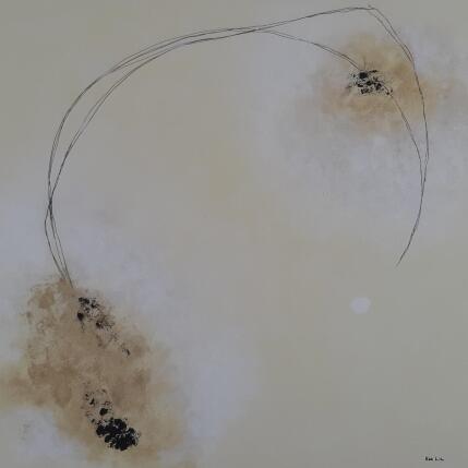 Peinture abstract white F 17 par Wilms Hilde | Tableau Abstrait Acrylique, Encre, Sable