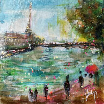 Peinture Sunday in Paris  par Solveiga | Tableau  Acrylique
