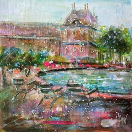 Peinture Tuileries par Solveiga | Tableau Figuratif Acrylique Urbain