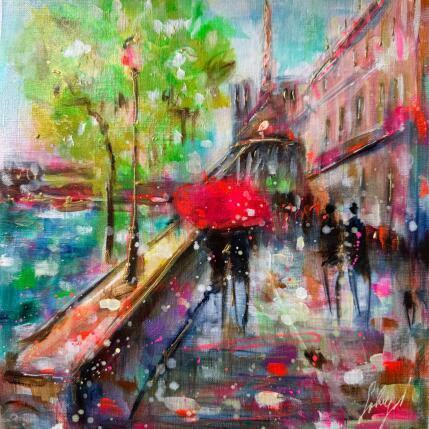 Peinture Île Saint Louis  par Solveiga | Tableau  Acrylique