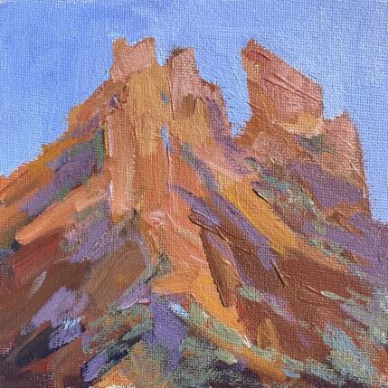 Painting Mountain Glow by Carrillo Cindy  | Painting Figurative Oil Landscapes