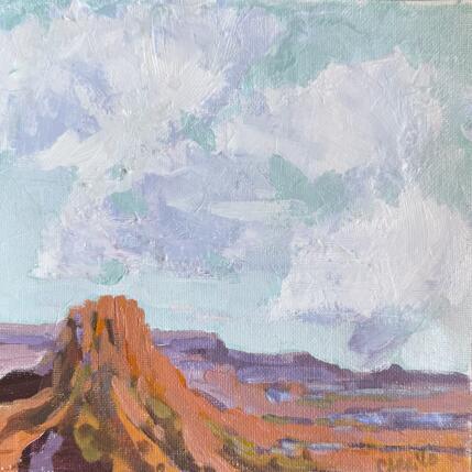 Painting Desert Solitude by Carrillo Cindy  | Painting Figurative Oil Landscapes, Pop icons