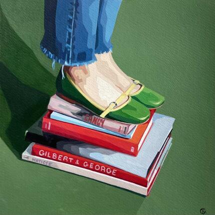 Peinture Équilibre  par Colin Véronique | Tableau Figuratif Acrylique Portraits, Scènes de vie