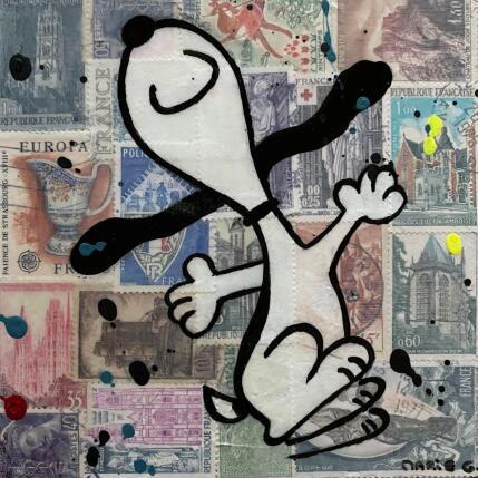 Peinture joie par Marie G.  | Tableau Pop-art Acrylique, Bois, Collage Icones Pop