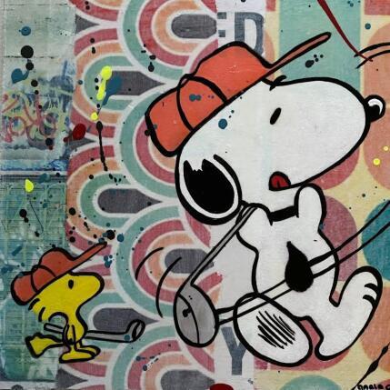 Peinture golfer ensemble par Marie G.  | Tableau Pop-art Acrylique, Bois, Collage Icones Pop