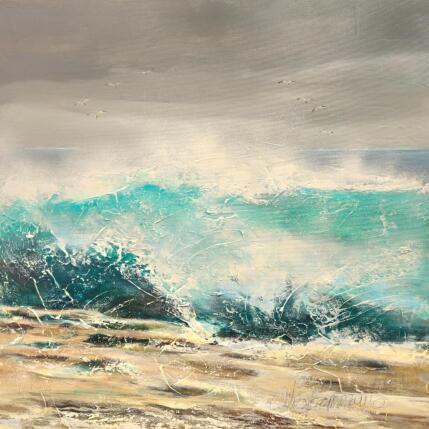 Peinture Vague à l'âme! par Ortis-Bommarito Nicole | Tableau Figuratif Acrylique Marine