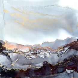 Painting 2062 Poésie givrée by Depaire Silvia | Painting Abstract Acrylic Black & White, Landscapes, Minimalist