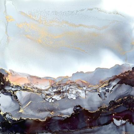 Peinture 2062 Poésie givrée par Depaire Silvia | Tableau Abstrait Acrylique Minimaliste, Noir & blanc, Paysages