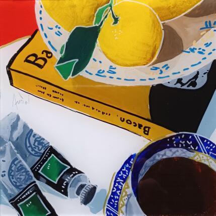 Peinture Francis trouvait qu'aujourd'hui c'était émeraude par Auriol Philippe | Tableau Figuratif Acrylique, Plexiglas, Posca Natures mortes