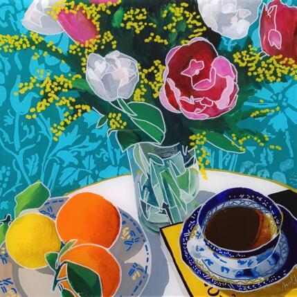 Peinture Ce n'était pas du mimosa mais ça respirait le printemps par Auriol Philippe | Tableau Figuratif Acrylique, Plexiglas, Posca Natures mortes