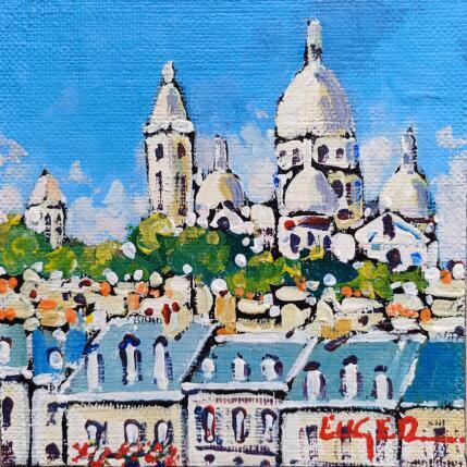 Peinture LES TOITS DE PARIS A MONTMARTRE par Euger | Tableau Figuratif Acrylique Paysages, Urbain