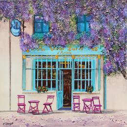 Peinture Au vieux Paris d'Arcole par Dessapt Elika | Tableau Impressionnisme Acrylique, Sable