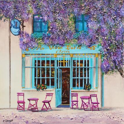 Peinture Au vieux Paris d'Arcole par Dessapt Elika | Tableau Impressionnisme Acrylique, Sable