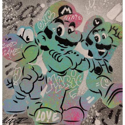 Painting Luigi Mario Yoshi by Kedarone | Painting Pop-art Acrylic, Graffiti Pop icons