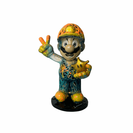 Sculpture CORAL MARIO CLASSIC par Mikhel Julien | Sculpture Pop-art Graffiti, Résine