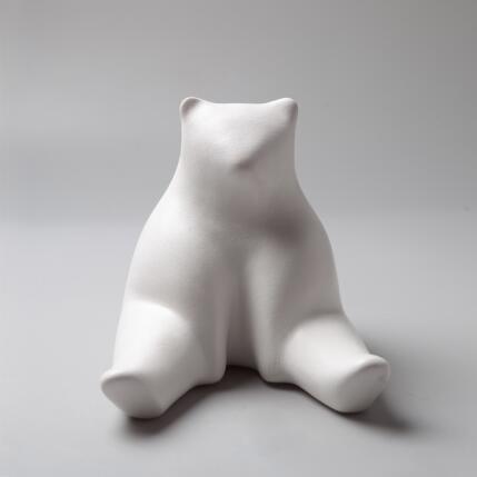 Sculpture L'ours blanc par Nathalie Roverato | Sculpture Figuratif Céramique Animaux, Nature