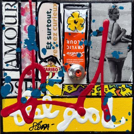 Pintura Feel good por Costa Sophie | Pintura Pop-art Acrylic, Gluing, Upcycling