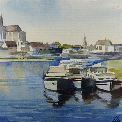 Pintura Lyon - ap.6 por Khodakivskyi Vasily | Pintura Figurative Watercolor Urban