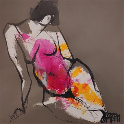 Peinture Femme par Chaperon Martine | Tableau Figuratif Acrylique Nu