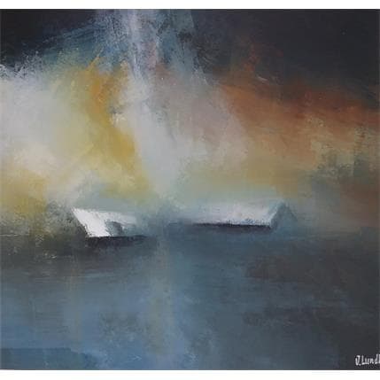 Peinture Evening in spring par Lundh Jonas | Tableau Figuratif Acrylique Marine