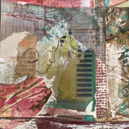 Painting Saute ruisseau by Sablyne | Painting Raw art Acrylic Portrait