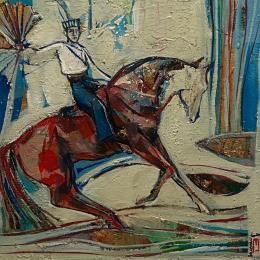 Pintura LA JOIE EN PLEINE NATURE por Machi | Pintura Figurative Acrylic, Oil Life style