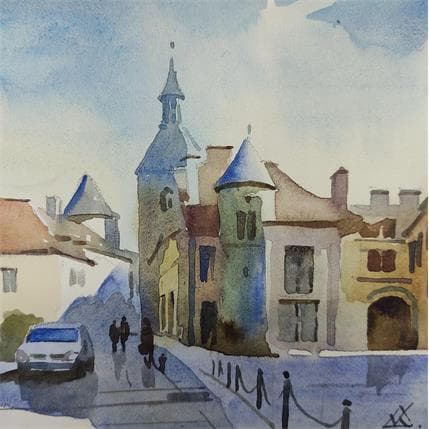 Peinture Lyon - ap.2 par Khodakivskyi Vasily | Tableau Figuratif Aquarelle Urbain