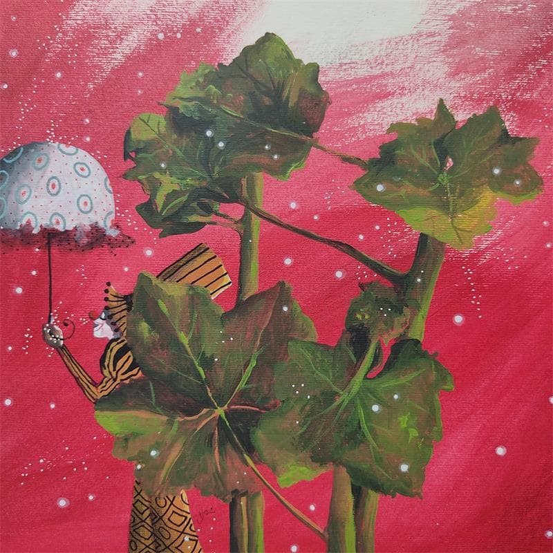 Painting Pollaine Loudirue pas d'allergie by Nai | Painting Surrealism Life style Acrylic