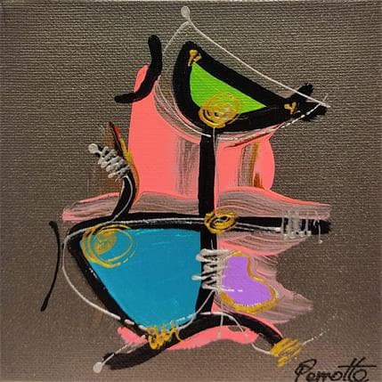 Peinture Nox par Perrotte | Tableau Abstrait Acrylique Minimaliste