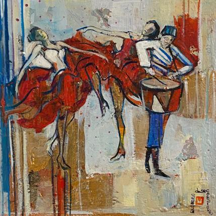 Peinture LE CANCAN par Machi | Tableau Figuratif Acrylique, Huile Scènes de vie