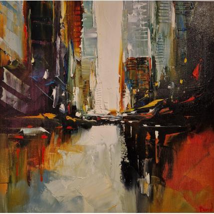 Peinture DOWNTOWN par Bond Tetiana | Tableau Figuratif Huile Urbain