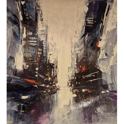 Painting WHITE SKY by Bond Tetiana | Painting Figurative Oil Urban