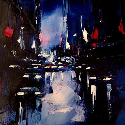 Painting BLUE MOMENT by Bond Tetiana | Painting Figurative Oil Urban