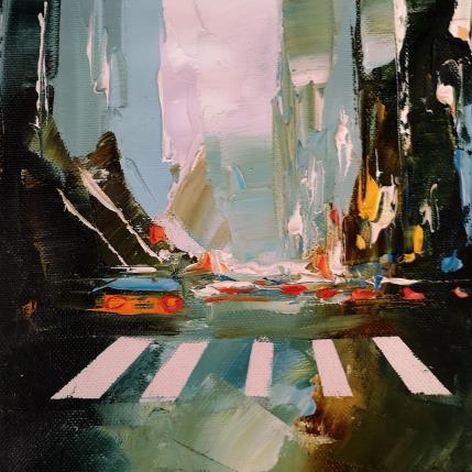 Painting FOLLOW THE CAR by Bond Tetiana | Painting Figurative Oil Urban