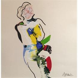 Painting 6140 by Cressanne | Painting Raw art Acrylic Nude, Portrait