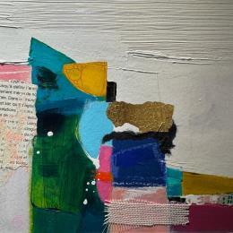 Painting le grand refuge by Lau Blou | Painting Abstract Acrylic Landscapes