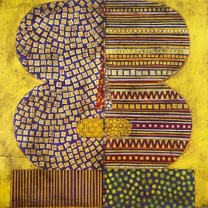 Peinture dos caras II par Ortiz Gustavo | Tableau Art Singulier Portraits