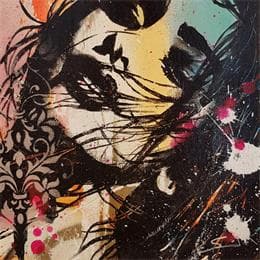 Pintura Party Girl por Mestres Sergi | Pintura Pop-art Graffiti Pop icons