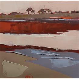 Pintura Soir d'automne por PAPAIL | Pintura Figurative Oil Landscapes