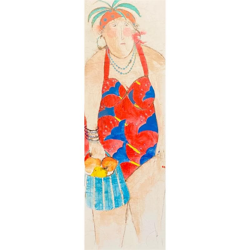 Pintura Géraldine por Colombo Cécile | Pintura Figurative Acrylic Life style