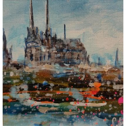 Peinture CITYSCAPE 2 par Solveiga | Tableau Figuratif Acrylique, Huile Urbain