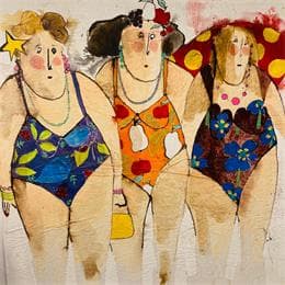 Gemälde Suzette, Joelle, Emilie von Colombo Cécile | Gemälde Figurativ Acryl Alltagsszenen