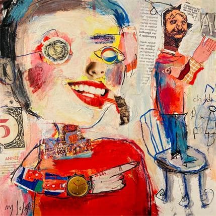 Peinture Pipe á Chat par De Sousa Miguel | Tableau Art Singulier Scènes de vie