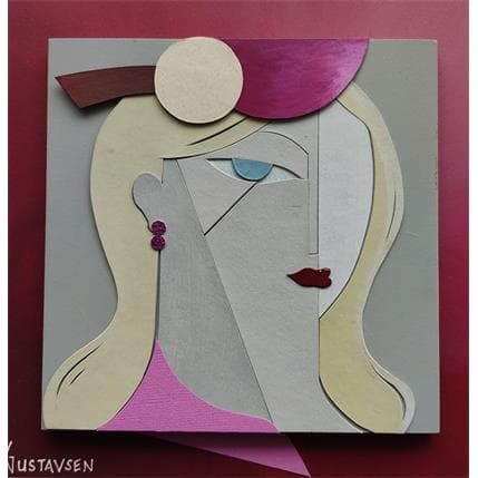 Peinture Cocktail par Gustavsen Karl | Tableau Figuratif Bois, Carton, Collage Portraits