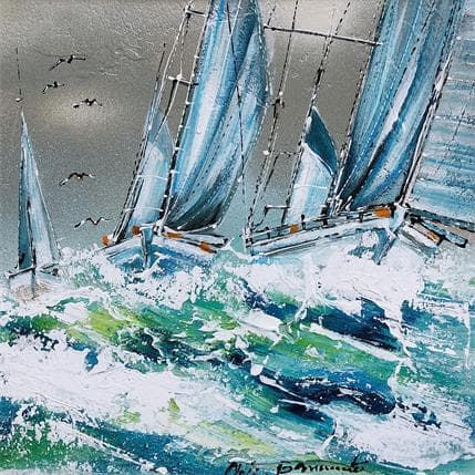 Peinture Glacial par Ortis-Bommarito Nicole | Tableau Figuratif Acrylique Marine