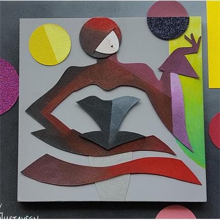 Peinture Winter Night par Gustavsen Karl | Tableau Figuratif Bois, Carton, Collage Portraits