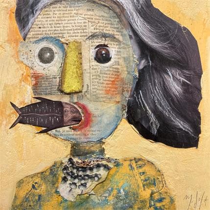 Peinture La dame amoureuse par De Sousa Miguel | Tableau Art Singulier Scènes de vie