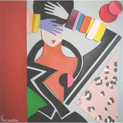 Peinture Corail par Gustavsen Karl | Tableau Figuratif Bois, Carton, Collage Portraits