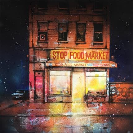 Peinture Stop Food Market par Graffmatt | Tableau Street Art Technique mixte Vues urbaines