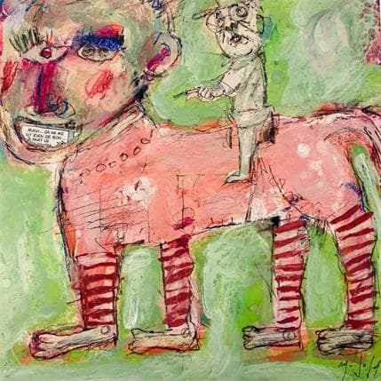 Peinture Le Cheval par De Sousa Miguel | Tableau Art Singulier scènes de vie